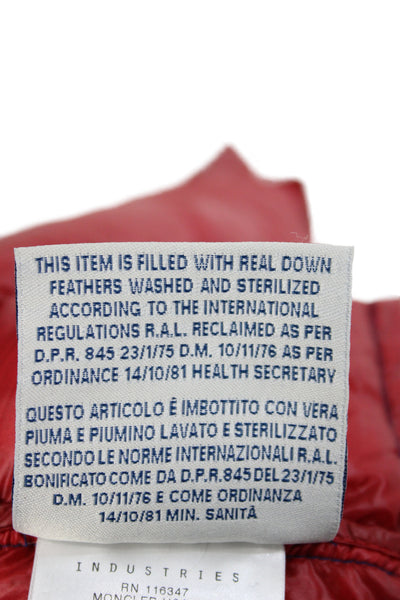 Moncler Boys Camouflage Print Hooded Puffer Vest Jacket Blue Size 10