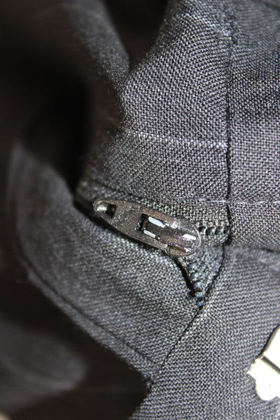 Burberry Mens 2 Piece Wool Striped Suit Gray Size L