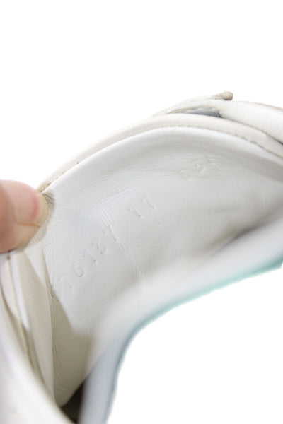 Gucci Mens Ace Gucci Blade Lace-Up Sneakers White Size 11