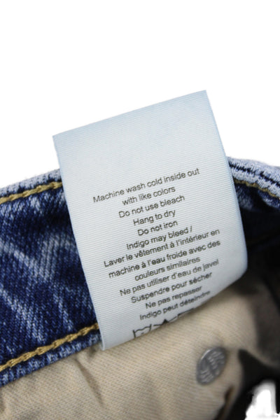 Rag & Bone Women Ankle Jeans Blue Cotton Low Rise Button Size 26