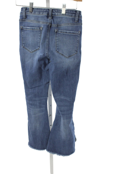 Flying Monkey Womens Cropped Blue Cotton Jeans Size 24