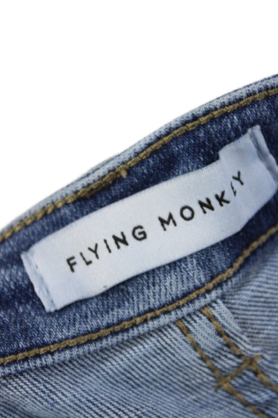 Flying Monkey Womens Cropped Blue Cotton Jeans Size 24