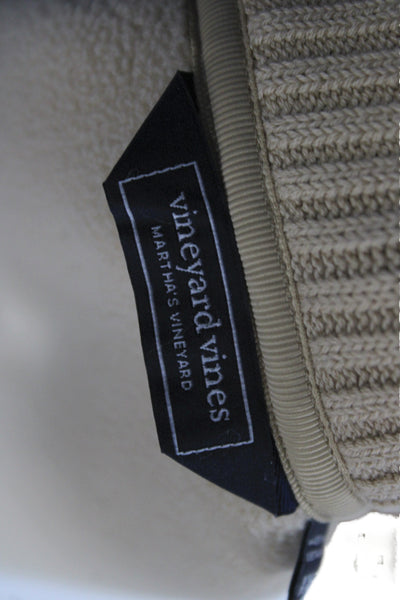 Vineyard Vines Women Sleeveless Zip High Neck Polyester Vest Beige Size 2XS