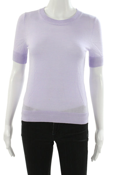 J Crew Women Purple Crewneck Short Sleeve Pullover Size XS