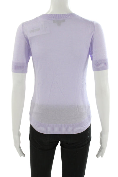 J Crew Women Purple Crewneck Short Sleeve Pullover Size XS