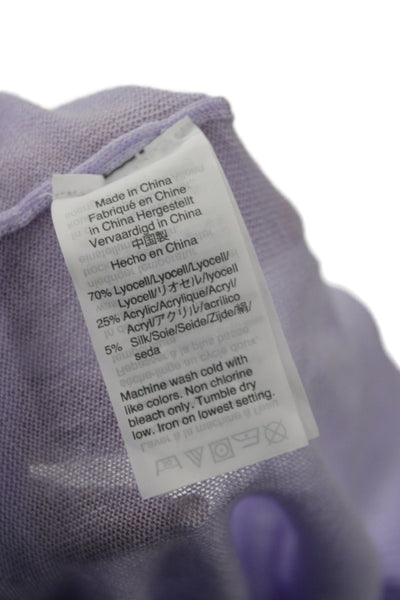 J Crew Women Purple Crewneck Short Sleeve Pullover Size XS