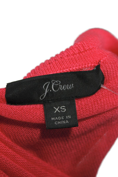 J Crew Womens Red Pullover Crew Neck Short Sleeve Solid Size XS