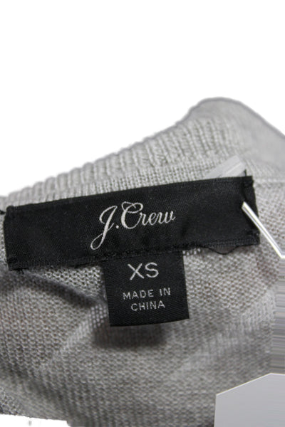 J Crew Women Pullover Crew Neck Short Sleeve Gray Lyocell Size XS