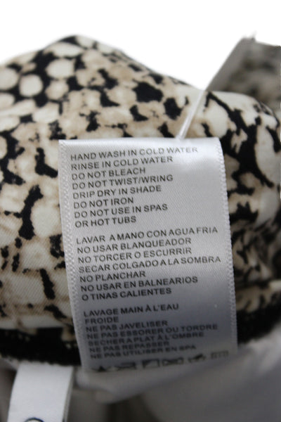 Calvin Klein Womens Beige Animal Print Nylon One Piece Swimsuit Size 8