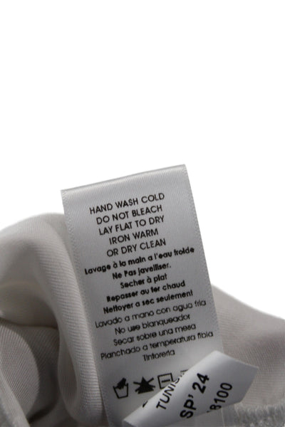 Nation LTD Women Basic White V-Neck Short Sleeve T-Shirt Size M