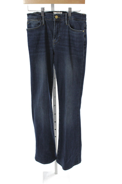 Frame Womens Bootcut Jeans Blue Mid Rise Inseam 31 Size 28