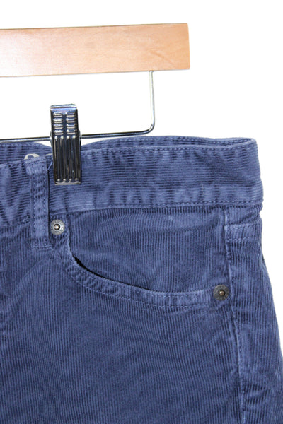 J Crew Women Ankle Pants Blue Button Cotton Casual Size 28