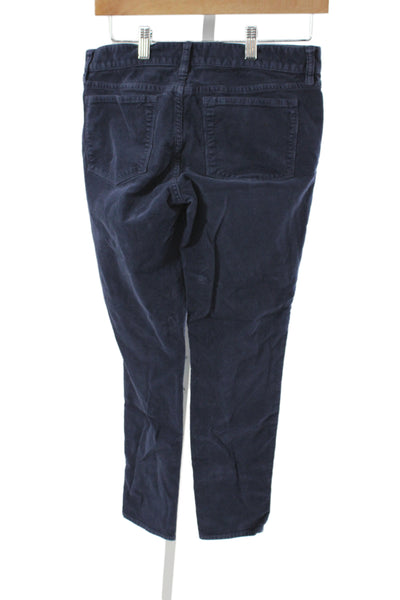 J Crew Women Ankle Pants Blue Button Cotton Casual Size 28