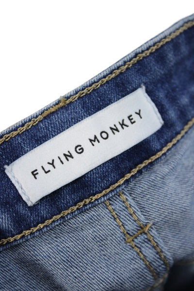 Flying Monkey Womens Ankle Jeans Blue High Rise Cotton Size 24