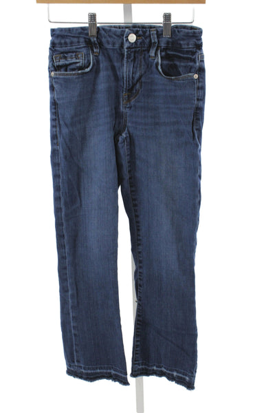 Frame Womens Cropped Jeans Blue Mid Rise Button Cotton Size 25