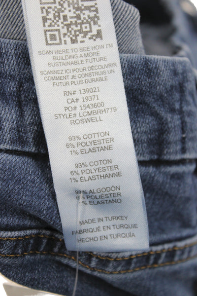 Frame Womens Cropped Jeans Blue Mid Rise Button Cotton Size 25