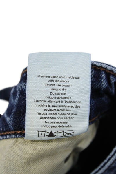 Rag & Bone Women Straight Jeans Blue Mid Rise Cotton Inseam 26 Size 26