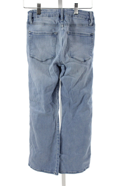 Frame Womens Straight Jeans Blue High Rise Button Cotton Size 26