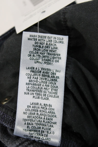 Frame Womens Cropped Black Jeans Cotton Mid Rise Size 25