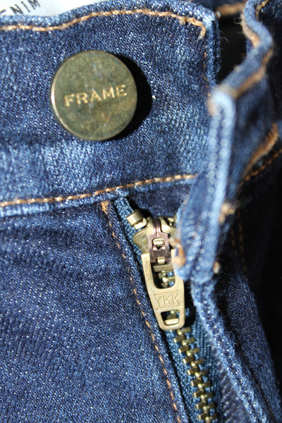 Frame Denim Womens Blue Skinny Jeans Cotton Size 28