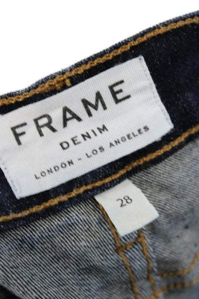 Frame Denim Womens Blue Skinny Jeans Cotton Size 28