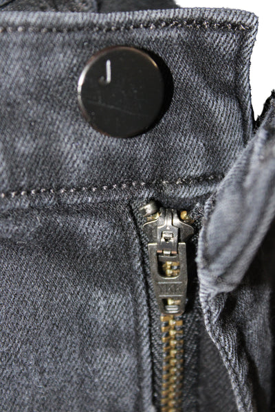 J Brand Women Ankle Jeans Black Cotton Button Size 27