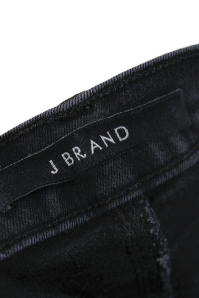 J Brand Women Ankle Jeans Black Cotton Button Size 27