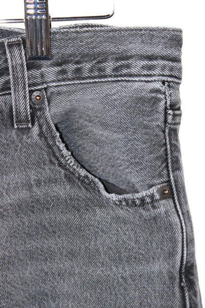 Levi Strauss & Co Mens Straight Gray Cotton Jeans High Rise Size 26