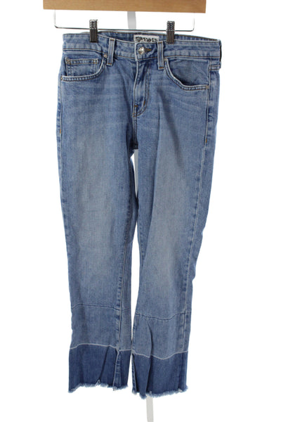 Derek Lam 10 Crosby Women Cropped Jeans Blue Cotton High Rise Size 26