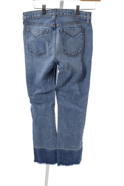 Derek Lam 10 Crosby Women Cropped Jeans Blue Cotton High Rise Size 26