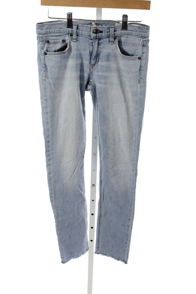 Rag & Bone Jean Womens Cropped Jeans Blue Low Rise Cotton Size 25