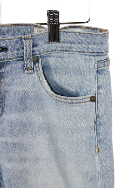 Rag & Bone Jean Womens Cropped Jeans Blue Low Rise Cotton Size 25