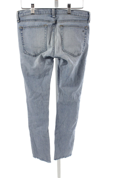 Rag & Bone Jean Womens Cropped Jeans Blue Low Rise Cotton Size 25