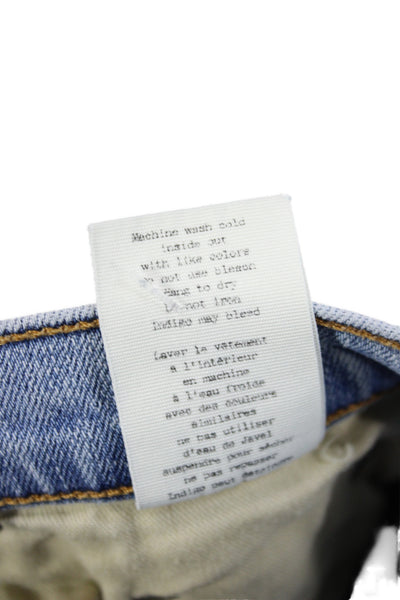 Rag & Bone Jean Womens Cropped Jeans Blue Low Rise Cotton Size 25