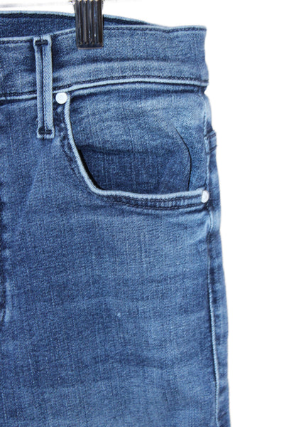 Mother Womens Ankle Jeans High Rise Blue Cotton Button Solid Size 26