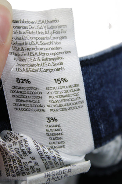 Mother Womens Ankle Jeans High Rise Blue Cotton Button Solid Size 26