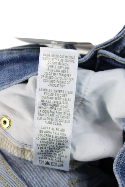Frame Womens Skinny Jeans Blue Cotton Blend High Rise Size 24