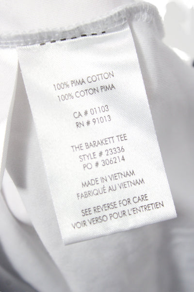 Robert Barakett Mens Basic White Pima Cotton T-Shirt Size S