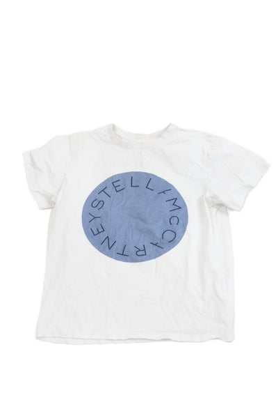 Stella McCartney Kids Unisex Kids Cotton Short Sleeve T-Shirt White Size 4