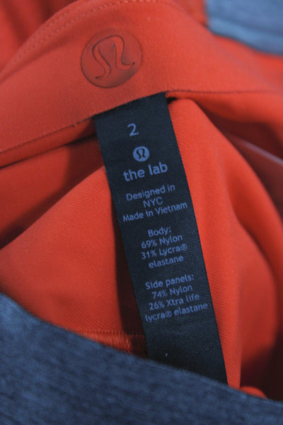 Lululemon Womens Athletic Orange Shorts Size 2