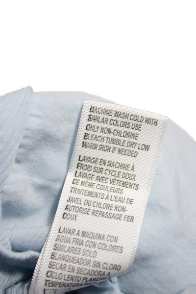 Standard James Perse Womens Basic Button-Up Collared 3/4 Sleeve Blue Size 0