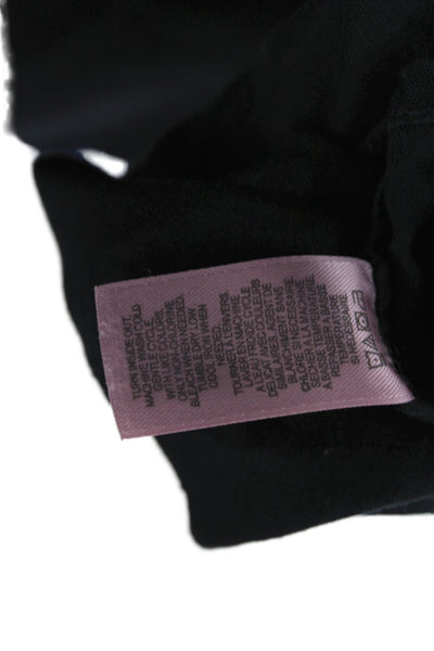 Calypso Saint Barth Women Tunic Black Linen V-Neck 3/4 Sleeve Size XS