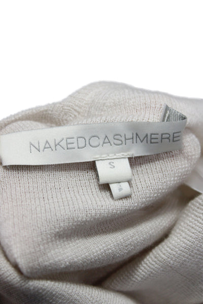 Naked Cashmere Womens V-Neck Sleeveless Pullover Beige Size S