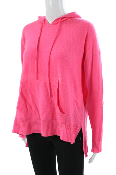 Filoro Womens Pullover Cashmere Crew Neck Long Sleeve Sweater Pink Size S