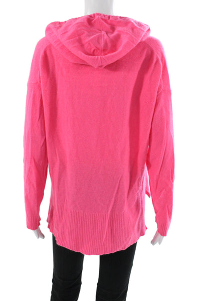 Filoro Womens Pullover Cashmere Crew Neck Long Sleeve Sweater Pink Size S