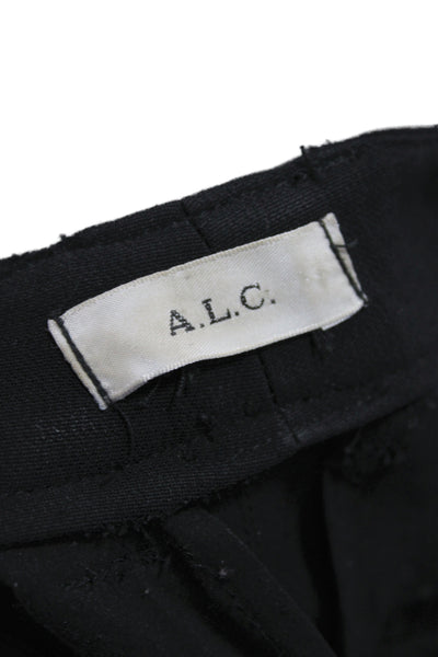 ALC Womens Dress Pants Black Viscose Zip Size 4