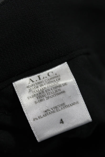 ALC Womens Dress Pants Black Viscose Zip Size 4