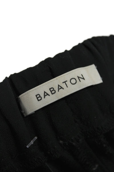 Babaton Womens Black Cropped Pull On Pants Size 2