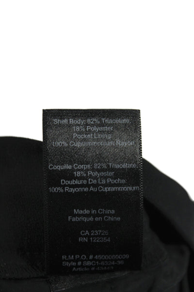 Babaton Womens Black Cropped Pull On Pants Size 2