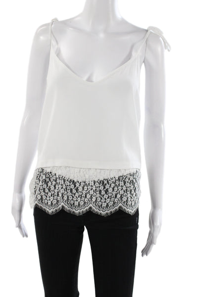 Rails Womens Camisole V-Neck White Boho Rayon Sleeveless Size XS